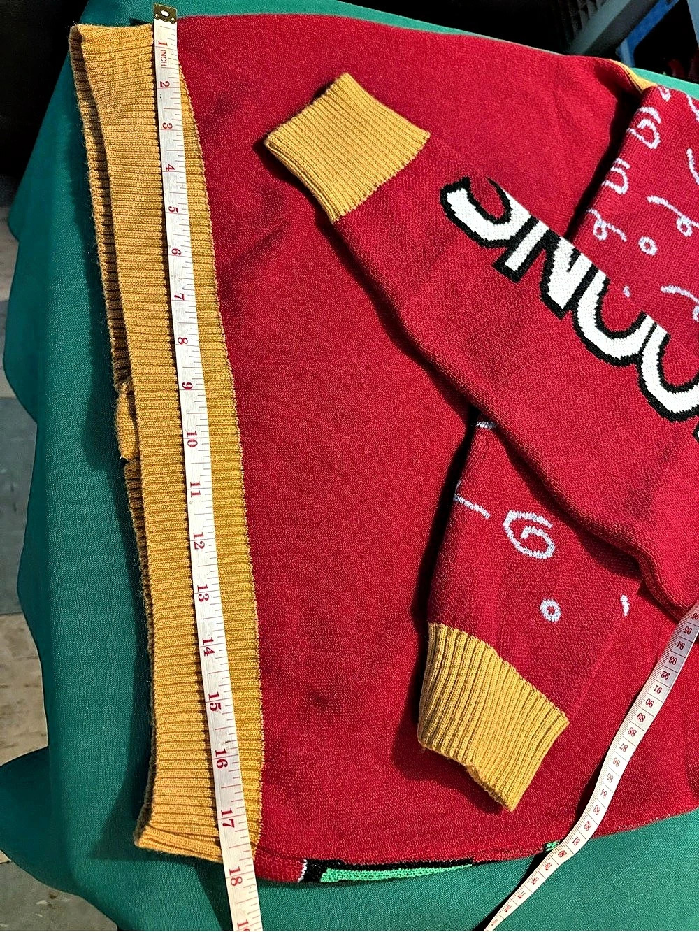 Peanuts Snoopy cardigan in Red & Yellow - Picture 7 of 8